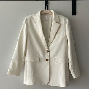 Mango White Blazer